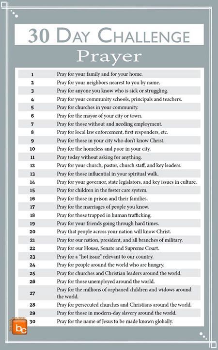 30 Day Prayer Challenge 30 Day Prayer Challenge, Prayer Challenge, Disiplin Anak, Praying For Your Family, Prayer Closet, Inspirerende Ord, Ayat Alkitab, Vie Motivation, Prayer Times