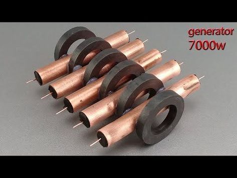 I make 220v free energy generator with copper wire use copper pipe and magnet - YouTube Magnetic Power Generator, Solar Heater Diy, Alternative Energy Projects, Tesla Free Energy, Magnetic Generator, Hydrogen Generator, Arduino Projects Diy, Diy Generator, Free Energy Projects