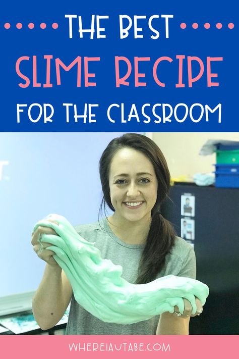 Slime Lesson Plan, Slime Recipe For Classroom, Making Slime In The Classroom, Simple Slime Recipe, Perfect Slime Recipe, Play In The Classroom, Ultimate Slime, Sailboat Craft, Classroom Prep