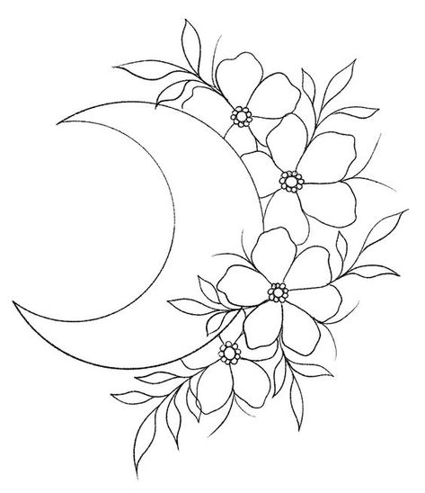 Pencil Outline Drawings, Outline Art Simple, Flower Drawing Outline, Embroidery Outline Designs, Flower Outline Drawing, Traceable Drawings, Flowers Outline, Outline Pictures, Easy Flower Drawings