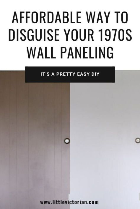 How to fill in the grooves of wall paneling Filling Paneling Grooves, Filling In Paneling Grooves, Fill In Paneling Grooves, How To Fill Paneling Grooves, Cover Wall Paneling Ideas, How To Fill In Wood Paneling Grooves, Update Paneling Walls Ideas, 70s Paneling, Cheap Paneling