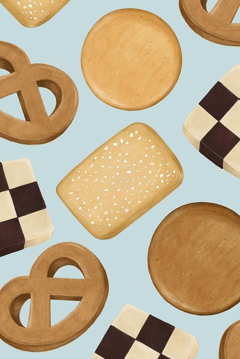 Cute biscuits pattern background, dessert illustration | free image by rawpixel.com / Aum Cute Cookies Wallpaper, Biscuit Illustration, Background Pattern Design, Dessert Illustration, Mood Tone, Mood And Tone, High Resolution Wallpapers, Biscuit Cookies, Baking Sweets