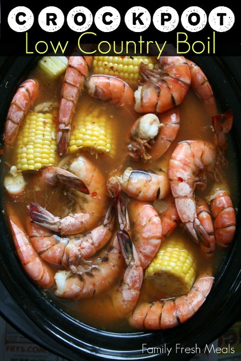 Crockpot Low Country Boil __ Fun Summer Meal Low Country Boil Recipe, Shrimp And Corn, Jalapeno Popper Dip, Country Boil, Low Country Boil, Crockpot Ideas, Electric Skillet, Boiled Food, Fresh Meals