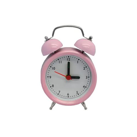 Pink Alarm Clock, Analogue Clock, Pink Gift Basket, Kids Bedroom Accessories, Pastel Pink Icons:), Pink Clocks, Classic Clock, Sticker App, Cute Clock