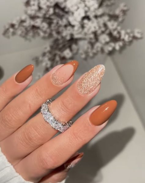 September Nails Art, Nail Designs Ideas, Simple Fall Nails, September Nails, Fall Gel Nails, Cute Nails For Fall, Classy Acrylic Nails, Fall Nail, Classy Nails