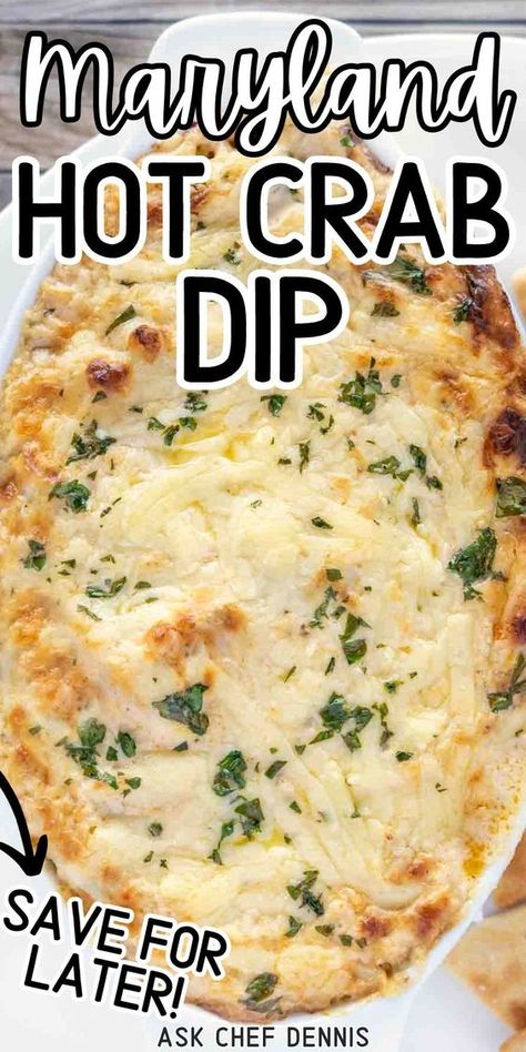 Maryland Crab Dip, Hot Crab Dip Recipe, Creamy Crab Dip, Hot Crab Dip, Creamy Crab, Crab Dishes, Delicious Seafood Recipes, Carrot Sticks, Crab Dip