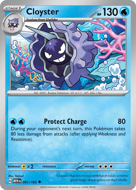 Cloyster Pokemon, 151 Pokemon, Scarlet Violet, Pokemon Trading Card Game, Pokemon Trading Card, Pokemon Card, Original Card, Pokémon Tcg, Collectible Cards