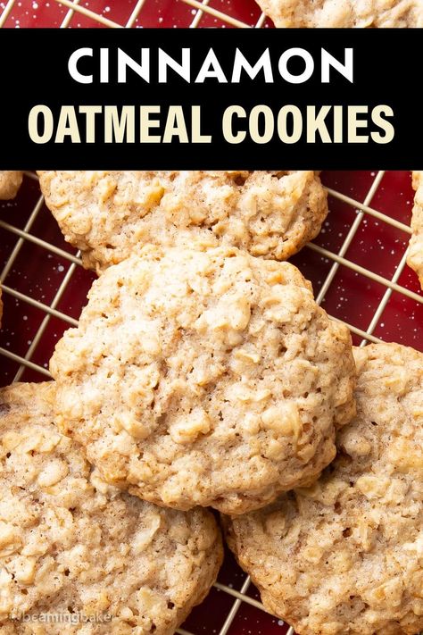 Quaker Oats Oatmeal Cookies, Cinnamon Oatmeal Cookies, Soft Oatmeal Cookies, Delicious Oatmeal, Oatmeal Cookies Easy, Oatmeal Raisin Cookies Chewy, Homemade Oatmeal, Preppy Kitchen, Oatmeal Cookies Chewy