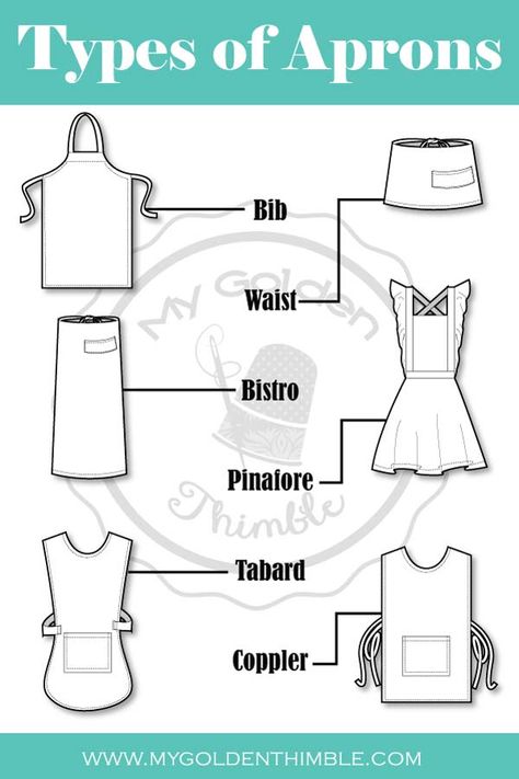 Apron Vest Pattern, Pattern Sewing For An Apron, Types Of Aprons, Apron Measurements Patterns, Cute Apron Pattern, Sew Apron Easy, Making An Apron, Waist Apron Pattern, How To Make An Apron