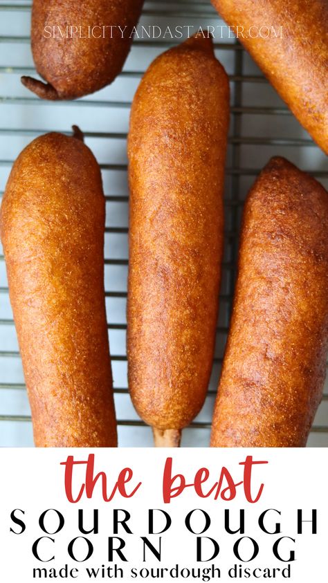 Recipe Using Sourdough Starter, Corndog Recipe, Sourdough Starter Discard Recipe, Gluten Free Sourdough, Homemade Sourdough Bread, Bread Starter, Sourdough Starter Recipe, Sourdough Baking, Sourdough Bread Recipe