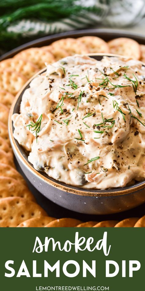 The BEST Smoked Salmon Dip - made with smoked lox, cream cheese, capers, and fresh dill. This dip is rich, creamy, and packed with the most amazing flavor... the perfect appetizer for all your holiday parties! Salmon Dip Cream Cheese, Best Smoked Salmon Dip, Cold Smoked Salmon, Salmon Dip Recipes, Smoked Fish Dip, Smoked Salmon Spread, Best Smoked Salmon, Cold Appetizer, Smoked Salmon Appetizer