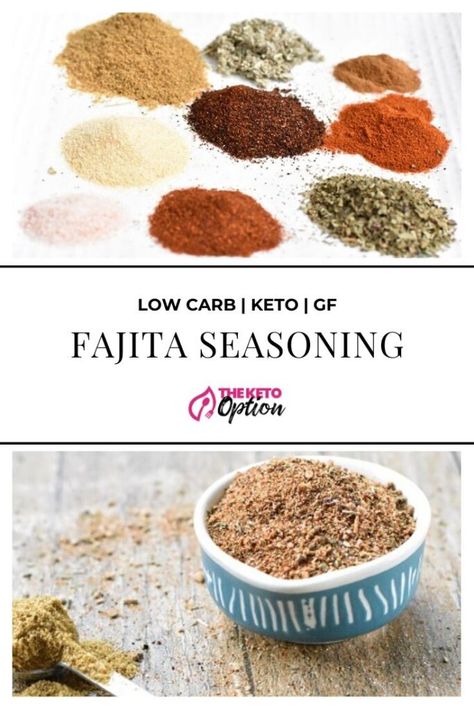 Keto Fajita Seasoning Keto Fajita Seasoning, Keto Fajitas, Keto Suppers, Chimichuri Sauce, Keto Seasoning, Low Carb Taco Seasoning, Keto Condiments, Fajita Seasoning Recipe, Low Carb Taco