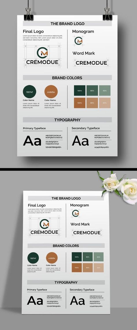 Brand Identity Design Kit - Adobe Illustrator Template Brand Identity Design Layout, Brand Identity Template, Branding Kit Templates, Corporate Typography, Adobe Illustrator Templates, Brand Guidelines Design, Illustrator Template, Brand Presentation, Professional Graphic Design