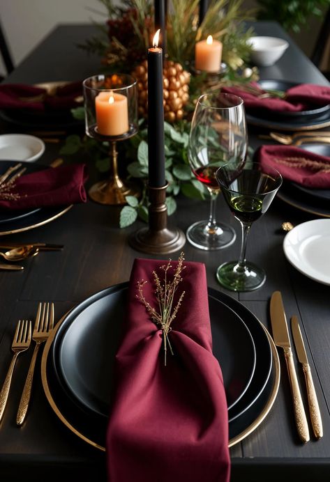 20 Simple Thanksgiving Table Settings for an Elegant Holiday Dinner 36 Simple Thanksgiving Table Settings, Black Thanksgiving, Table Settings Simple, Thanksgiving Table Settings Simple, Simple Thanksgiving Table, Tables Centerpieces, Autumn Florals, Personalized Place Cards, Hollywood Party Theme