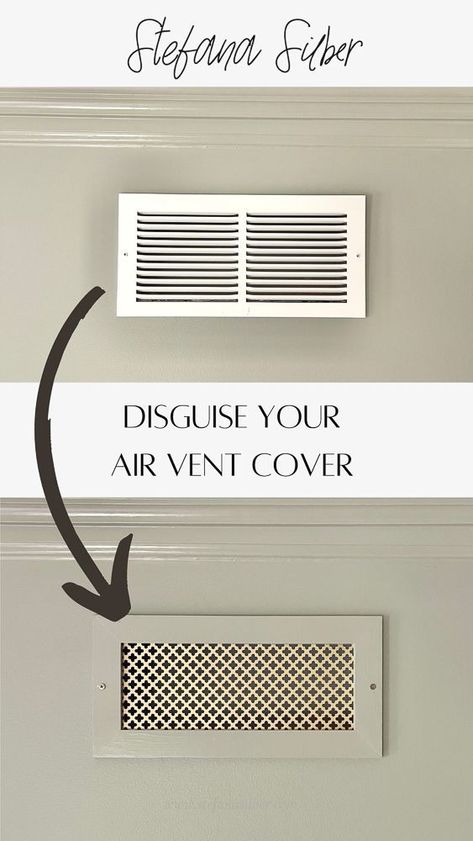 How to make a decorative air return cover that blends seamlessly with your decor and can be painted to match wall color. Air Return Cover, Wall Vent Covers, Wall Vents, Air Return, Home Inspo Cozy, Vent Covers, Home Inspo, Updating House, Cozy Home