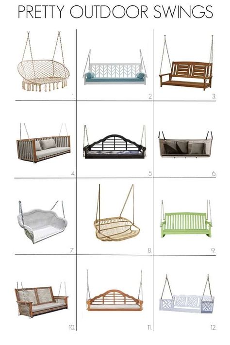 Outdoor Swings Ideas, Adult Swings Backyard, Outdoor Swings For Adults, Hanging Swings, Garden Edge, Outdoor Swings, Backyard Swings, Outdoor Projector, Diy Porch