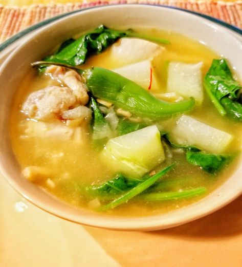 Tinola Recipe Filipino Food, Tinola Soup, Tinolang Manok Recipe, Tinola Recipe, Filipino Soup Recipes, Ginger Chicken Soup, Tinola, Light Soups, Upset Stomach