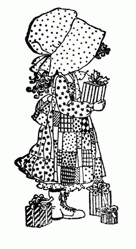 Holly Hobby Coloring Pages, Holly Hobbie Coloring Pages, Hollie Hobbie, Sarah Key, Sara Kay, Holly Hobby, Hobbies For Adults, Adult Colouring Pages, Sarah Kay