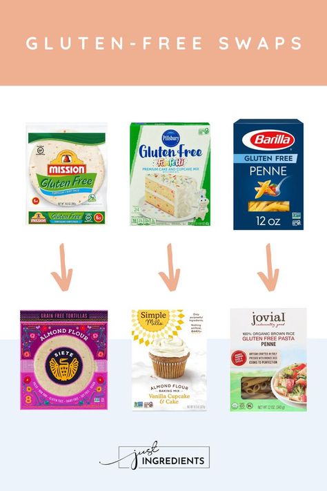 Gluten Free Food Swaps, Toxic Free Food, Gluten Free Groceries, Gluten Free Swaps, Dye Free Diet, Gluten Free Snacks Store Bought, Snack Swaps, Dye Free Foods, Gluten Free Food List