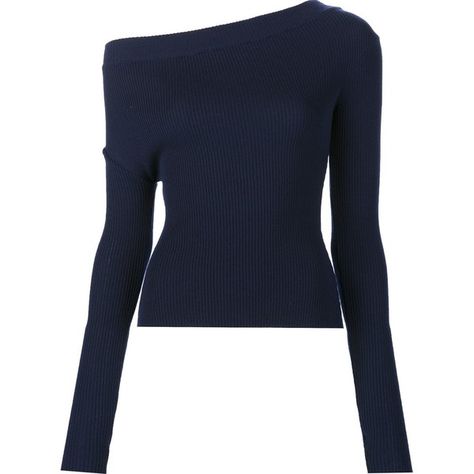 Jacquemus Asymmetric Neck Top (€315) ❤ liked on Polyvore featuring tops, blue, wool tops, asymmetrical neckline top and blue top Sweaters Blue, Winter Mode, Asymmetrical Neckline, Stockholm Fashion, Cute Everyday Outfits, Blue Wool, Blue Top, Lookbook Outfits, Dream Clothes