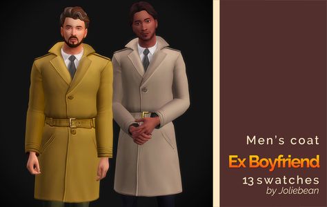 Sims 4 Men Clothing, 60s Men, Green Raincoat, Male Clothes, Trending Photos, Sims 4 Mm, The Sims 4 Download, Sims4 Clothes, Trench Coat Men