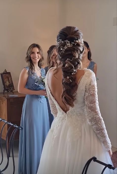 Pakistani Bridal Hairstyles, Bridal Hairstyles With Braids, Wedding Hair Up, Bridal Braids, Wedding Braids, Hairstyles Ponytail, Bridal Hair Inspiration, Vevey, Long Hair Wedding Styles