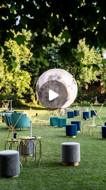 Alessandra Marchetti on Instagram: "🌌✨ **Step into the Cosmos!** ✨🌌

We had the absolute pleasure of transforming a beautiful wedding into an unforgettable interstellar experience! 🚀💫 Picture this: A breathtaking space-themed celebration complete with a 4-meter diameter moon that lit up the night and set the perfect celestial ambiance. 🌕🌠

From the sparkling starry decor to the glowing moon centerpiece, every detail was designed to make guests feel like they were floating among the stars. This event was truly out of this world, and we couldn’t be more thrilled to have been a part of it! 💍🌟
.
Thanks to
Planning and styling @chechic_weddings 
Content creator @ladolcevita_contentcreator 
Ph @rossellaputinophotographer @studioputino 
F&B @officina_eventi 
Lights and music @deejaychoice Celestial Wedding Centerpieces, Starry Decor, Glowing Moon, Celestial Wedding, The Cosmos, Picture This, Interstellar, Out Of This World, This World