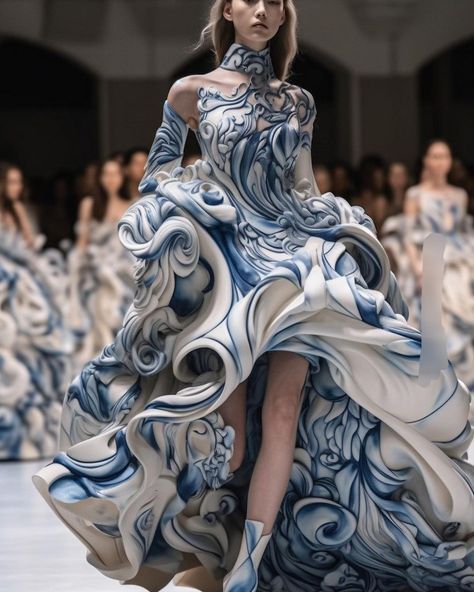 Ceramic Outfit, Concept Outfits, Art Dresses, Real Fashion, Runway Fashion Couture, Conceptual Fashion, Nature Dress, Fashion Portfolio, Fairytale Dress