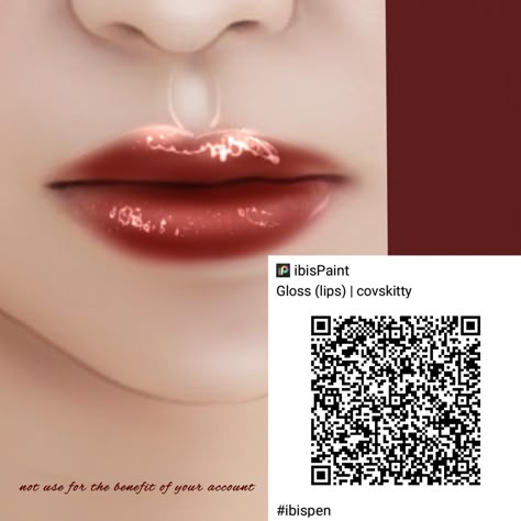 Ibispaint Lips Brush, Lip Gloss Ibispaint Code, Lip Gloss Qr Code Ibis Paint, Gloss Brush Ibis Paint, Lip Gloss Brush Ibis Paint Code, Ibis Paint Lips, Manip Brushes, Aesthetic Skateboard, Brush Ibispaint