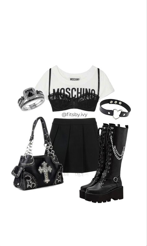 #ootd #fashionista #aesthetic #twopieceoutfits #twopiecedress #hottopichaul #cosplay #silverjewellery #women #fashionweek #ootdfashion Hot Topic Aesthetic, Fashionista Aesthetic, Aesthetic Outfit, Two Piece Dress, Ootd Fashion, Hot Topic, Aesthetic Clothes, Moschino, Ivy