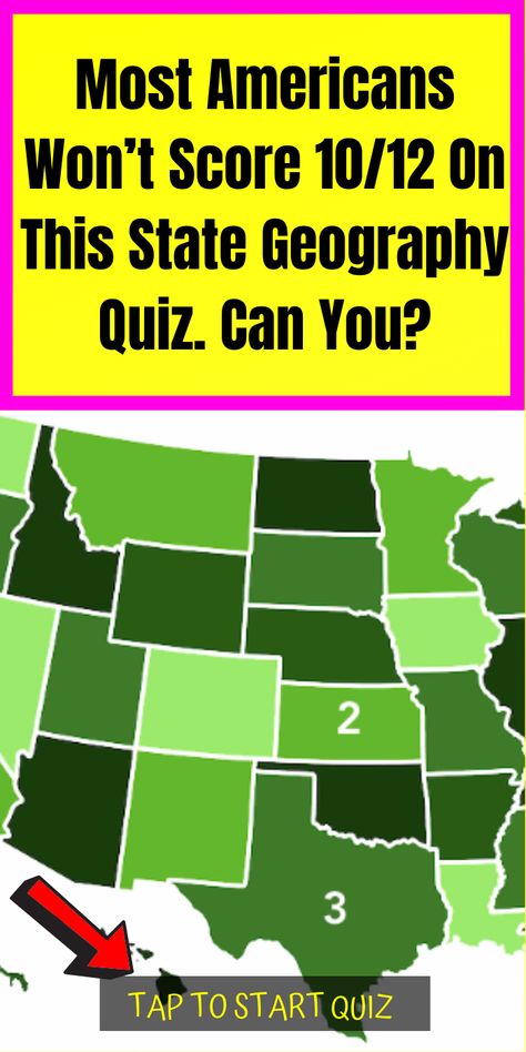 Most Americans Won’t Score 10/12 On This State Geography Quiz. Can You? 5th Grade Geography, Back To Middle School, Middle School Geography, Geography Quizzes, Geography Trivia, Map Quiz, Us Geography, Geography Quiz, History Quiz