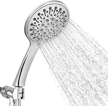 Sinvula 6 Sprays Hand Held Shower Head with Hose, 5" Rainfall High Pressure Massage Shower Heads with Handheld Spray, Water Saving, Adjustable Bracket, 68" Stainless Steel Hose, Chrome Shower Heads With Handheld, Massage Shower Head, Shower Head Filter, Shower Head With Hose, Waterfall Shower, High Pressure Shower Head, Dual Shower Heads, Bathroom Gadgets, Spa Shower