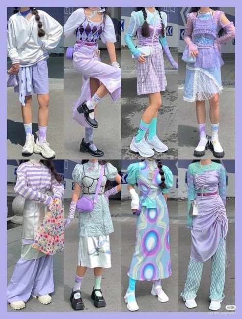 Alice In Wonderland Aesthetic Outfit, Cotton Candy Fashion, Colorful Clothes, Cute Shopping, Fashion Kawaii, 일본 패��션, Wonderland Costumes, Girl Fashion Style, Fall Shorts