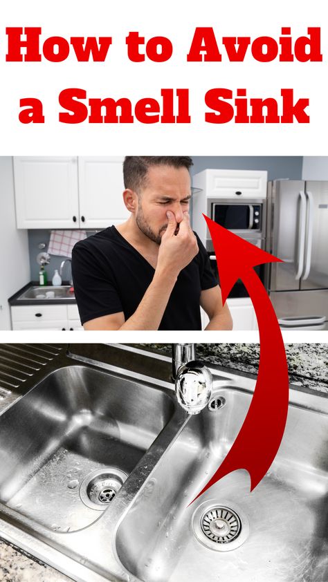 a person disgusted by horrible odor from the kitchen sink Kitchen Drain Smell, P Trap Plumbing, Sink Drain Smell, Plumbing Vent, Diy Plumbing, Clogged Drain, Drain Pipe, Be The Reason, Waste Disposal