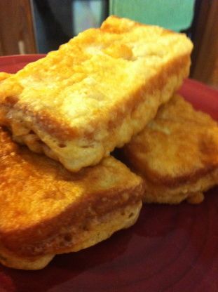 I havent made this recipe in many years, but it is a great change for a special occasion,like Christmas morning. It is pretty rich, but it is really yummy! Fried French Toast Recipe, Deep Fried French Toast, Fried French Toast, Deli Recipes, Deep Fryer Recipes, Deep Fried Recipes, Deep Fried Food, French Toast Recipe, Fair Food Recipes