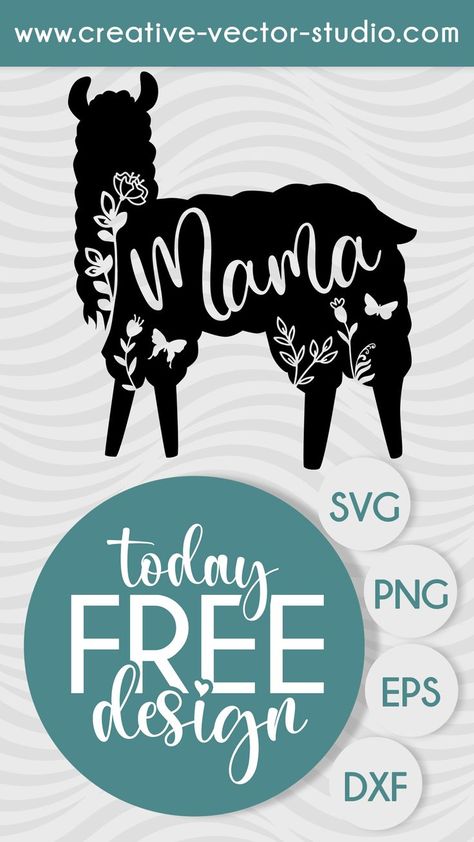 Stencils Printables Templates, Llama Svg, Mama Llama, Make Your Own Shirt, Stencils Printables, Craft Images, Fishing Svg, Silhouette Vinyl, Animal Silhouette