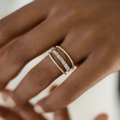 Diamond Constancy Band | Handcrafted Diamond Wedding Ring – Melanie Casey Spring Jewelry Trends, Dainty Gold Bracelet, Ring Stack, Spring Jewelry, Unique Wedding Bands, Diamond Set, Emerald Cut Diamonds, Anniversary Bands, Gold Set