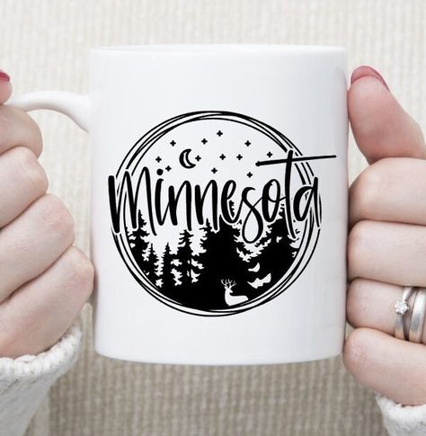 Minnesota Svg, Sky Gift, Sublimation Art, Circle Frames, Silhouette Studio Designer Edition, Pine Trees, Cricut Cut, Starry Sky, Sign Design