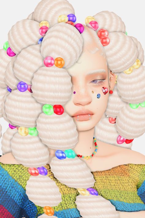 Ts4 Cc Rainbow Hair, Sims 4 Cc Kidcore Clothes, Rainbow Sims 4 Cc, Sims 4 Cc Crazy Hair, Clowncore Sims 4 Cc, Sims 4 Cc Weird Core, Sims 4 Clowncore, Sims 4 Rainbow Hair Cc, Sims 4 Cc Kidcore