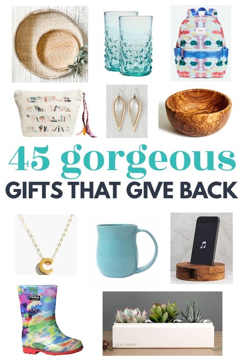 These gorgeous gifts that give back help make the world a better place without sacrificing style. With gift ideas for everyone on your list, this is a way to really feel good about Christmas shopping. Gifts By Color, Gifts That Give Back, 2022 Christmas Trends Gifts, Christmas Gifts 2022 Trends, Best Gifts 2023, Top Christmas Gifts 2022, 2022 Christmas Gift Ideas, Useful Gift Ideas, Winter Bunny