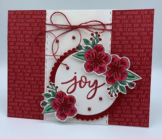 Kards by Kadie: JOY Card Joy Cards, Glue Pen, Cherry Cobbler, Bakers Twine, Joy To The World, Envelope Liners, Little Flowers, Paper Pumpkin, Happy Saturday