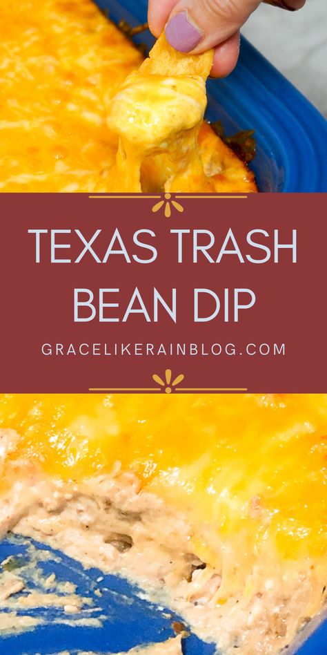 Bean And Cream Cheese Dip, Texas Trash Bean Dip, Bean And Cheese Dip, Texas Trash Warm Bean Dip, Hot Bean Dip, Cream Cheese Bean Dip, Stovetop Appetizers, Mexican Bean Dip, Warm Bean Dip