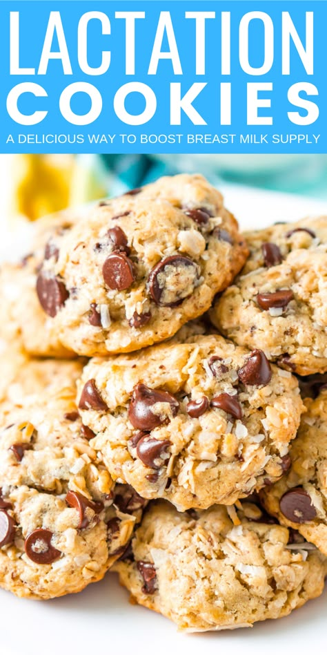 Best Lactation Cookies, Lactation Snacks, Breastfeeding Cookies, Lactation Foods, Lactation Cookies Recipe, Flax Meal, Breastfeeding Snacks, Boost Milk Supply, Breast Milk Supply