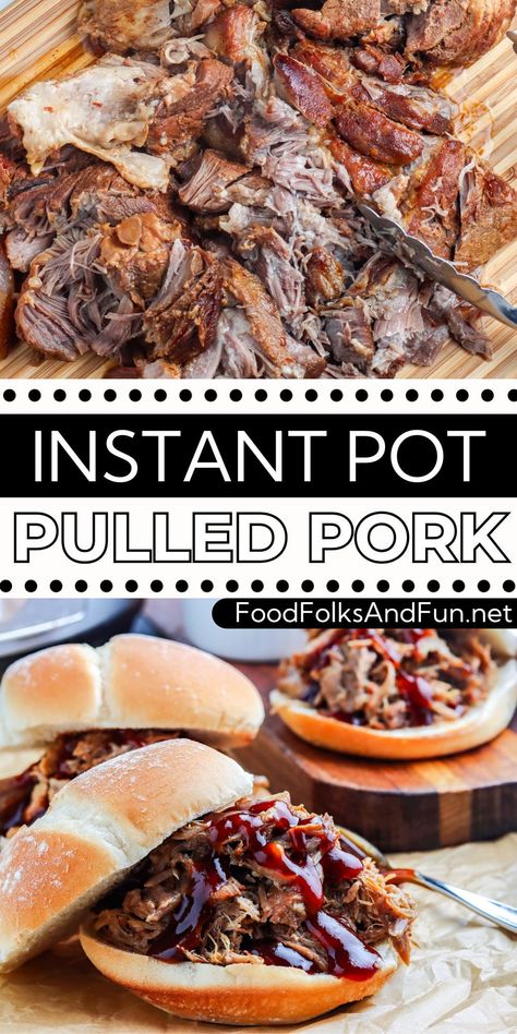 Cooking this pulled pork in the Instant Pot is a game-changer! The Instant Pot’s pressure-cooking method is magical! Pulled Pork Slaw, Pulled Pork Instant Pot Recipe, North Carolina Pulled Pork, Carolina Pulled Pork, Pressure Cooker Pork, Bbq Pulled Pork Sandwiches, Easy Pulled Pork, Easy Meal Ideas, Instant Pot Pork