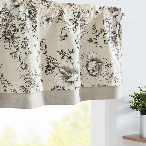 PRICES MAY VARY. Floral Linen Valance: Immerse your home in the essence of autumn with our 50" x 18" beige valance. The linen blend fabric adds an oriental aesthetics thatcomplements kitchen windows. 2-inch pole pocket ccommodates cafe curtain rods under 1 1/5" diameter curtain rod Oriental Flower Pattern: Adorned with peony flowers on linen texture fabric, this country valance curtain brings oriental beauty of the flowers to your living room. suitable for rustic, vintage, or farmhouse styles, i Living Room Decor Cottage, Window Treatments Valance, Farmhouse Kitchen Valance, Room Decor Cottage, Rustic Valances, Linen Valance, Country Valances, Rustic Window Treatments, Valances For Living Room