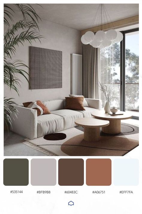 Living Room Designs Apartment, Color Palette Interior Design, Room Color Combination, Color Palette Living Room, Living Room Wall Color, Decor Color Palette, Living Room Themes, Interior House Colors, Interior Design Color