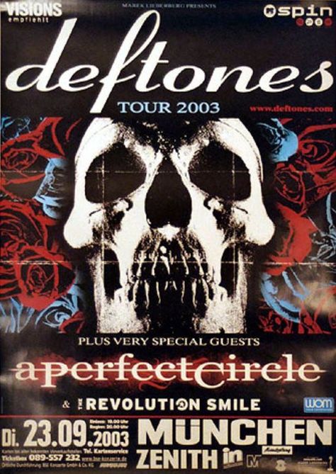 Deftones Concert, Deftones Poster, Printable Wall Poster, Rock Poster Art, Grunge Posters, Punk Poster, Concert Poster, Free Poster, Rock Posters