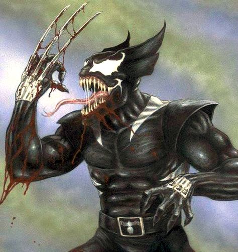 Wolverine/Venom Hybrid Venom Wolverine, Superhero Memes, Bd Art, The Wolverine, Marvel Venom, Spiderman Homecoming, Uncanny X-men, Dc Characters, Super Villains