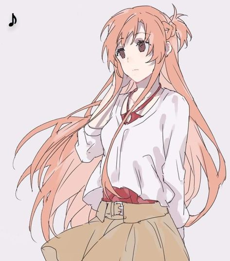 Sao Asuna, Kirito X Asuna, Sao Anime, Kirito Asuna, Asuna Yuuki, Game Fanart, The Zodiac Signs, Orange Hair, Illustrations And Posters