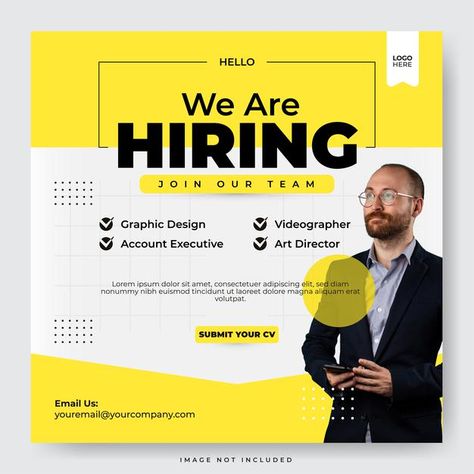 Set of we are hiring job position social... | Premium Vector #Freepik #vector #banner #flyer #business #social-media Job Add Design Ideas, Coaching Poster, Hiring Poster, Standee Design, Job Poster, Instagram Design Layout, Sales Coaching, Job Hiring, Feed Insta